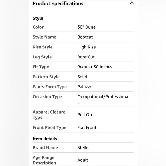 Stelle Dune Boot-Cut Dress Pants | XXS 30” Inseam | Beige Work Slacks - Picture 7 of 9